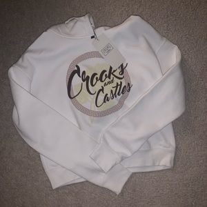 crooks and castles cropped hoodie